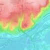 Mapa topográfico Batterie de Sermenaz, altitude, relevo