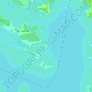 Mapa topográfico Marshal Island, altitude, relevo
