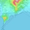 Mapa topográfico sa Caleta, altitude, relevo