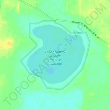 Mapa topográfico Lake Kennedy Wildlife Reserve (hunting), altitude, relevo