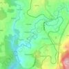 Mapa topográfico Rio Antuã, altitude, relevo