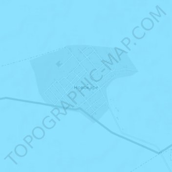 Mapa topográfico Новокаре, altitude, relevo