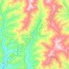 Mapa topográfico Shasta-Trinity National Forest, altitude, relevo