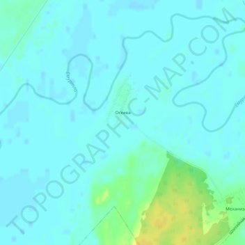 Mapa topográfico Осеева, altitude, relevo