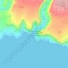 Mapa topográfico Ribeira Grande de Santiago (Cidade Velha), altitude, relevo