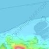 Mapa topográfico Praia de Baldaio - As Saíñas, altitude, relevo