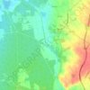 Mapa topográfico Ria de Aveiro, altitude, relevo