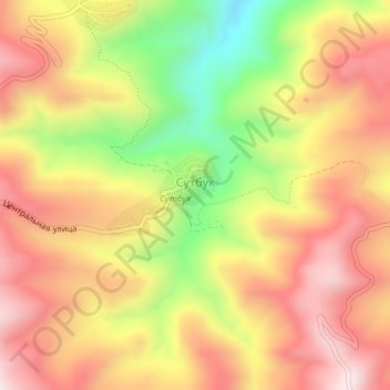 Mapa topográfico Сутбук, altitude, relevo