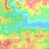 Mapa topográfico Pego do Inferno, altitude, relevo