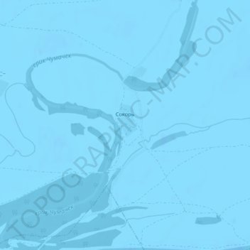 Mapa topográfico Sokor, altitude, relevo