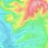 Mapa topográfico Penedo da Saudade, altitude, relevo