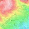 Mapa topográfico Jardim Botânico de Famões, altitude, relevo