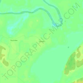 Mapa topográfico Узлова, altitude, relevo