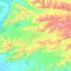 Mapa topográfico Miles Glacier, altitude, relevo
