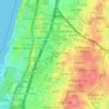 Mapa topográfico הרצליה, altitude, relevo
