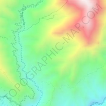 Mapa topográfico Arroyo, altitude, relevo