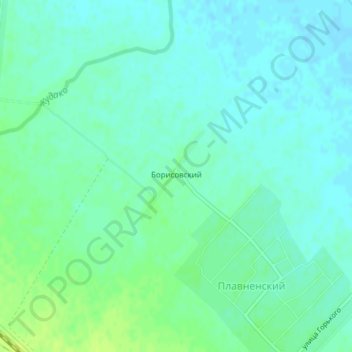 Mapa topográfico Борисовский, altitude, relevo