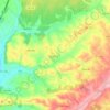 Mapa topográfico Rio de Coz, altitude, relevo