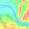 Mapa topográfico Rio Tejo, altitude, relevo