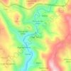 Mapa topográfico Fragas de São Simão, altitude, relevo