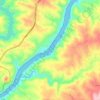 Mapa topográfico Albufeira de Fratel, altitude, relevo