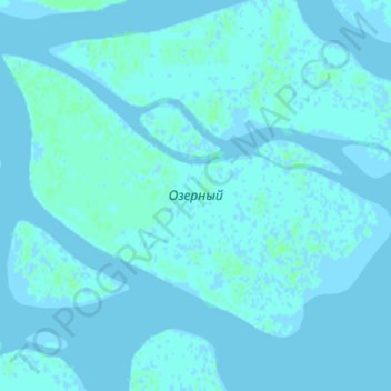Mapa topográfico Озерный, altitude, relevo