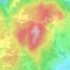 Mapa topográfico Citânia de Sanfins, altitude, relevo
