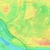 Mapa topográfico Île de Reuilly, altitude, relevo
