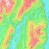 Mapa topográfico Valle dei Laghi, altitude, relevo