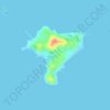 Mapa topográfico Big Island, altitude, relevo