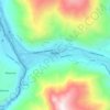 Mapa topográfico Хоруғ, altitude, relevo