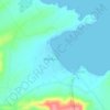 Mapa topográfico Kotsinas Beach, altitude, relevo