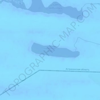 Mapa topográfico Караванный ильмень, altitude, relevo