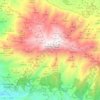 Mapa topográfico Sierra de Tejeda, altitude, relevo