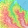 Mapa topográfico Ribeira da Janela, altitude, relevo