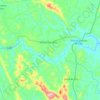 Mapa topográfico Rio Jequiriçá, altitude, relevo