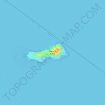 Mapa topográfico Acheron Island, altitude, relevo