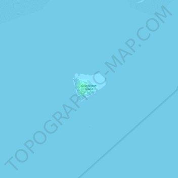Mapa topográfico Guindacpan Island, altitude, relevo