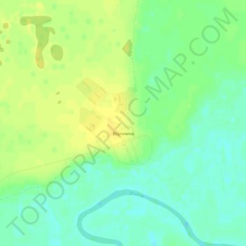 Mapa topográfico Воронина, altitude, relevo