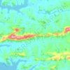 Mapa topográfico Serra da Fortaleza, altitude, relevo