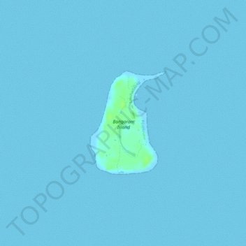 Mapa topográfico Bangaram Island, altitude, relevo