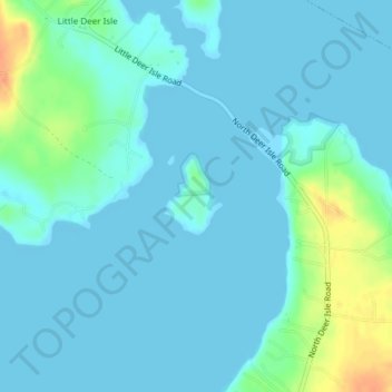 Mapa topográfico Carney Island, altitude, relevo