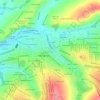 Mapa topográfico Praça Cláudio Manoel, altitude, relevo
