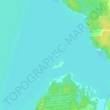 Mapa topográfico Северный березовский остров, altitude, relevo