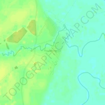 Mapa topográfico Поддубровное, altitude, relevo