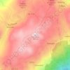 Mapa topográfico Caramulo, altitude, relevo