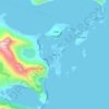 Mapa topográfico Reine, mapa de relevo, mapa de altitude