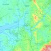 Mapa topográfico Coimbra, altitude, relevo