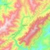 Mapa topográfico Boconó, mapa de relevo, mapa de altitude