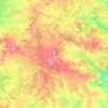 Mapa topográfico Beja, altitude, relevo